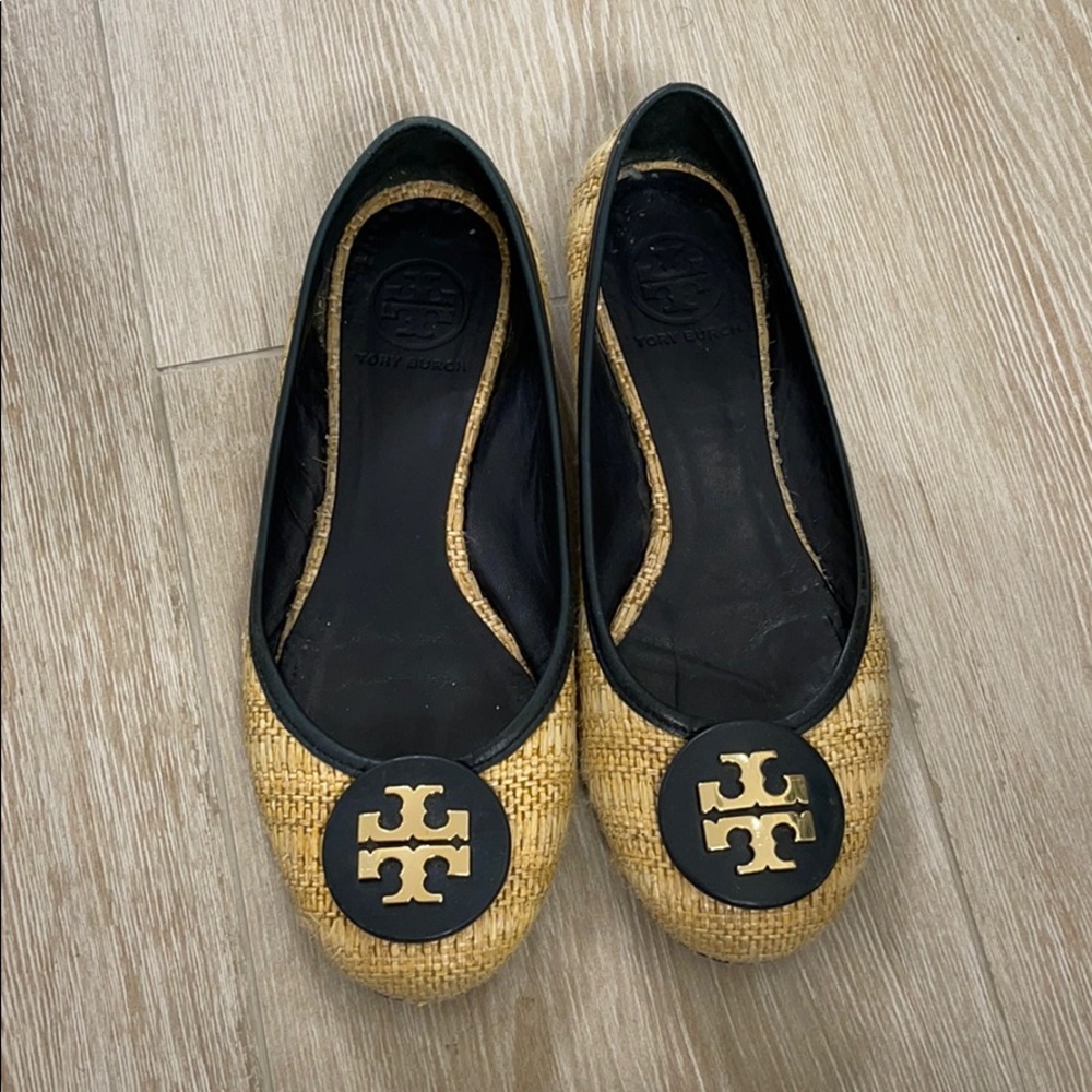 Tory Burch Straw Flats